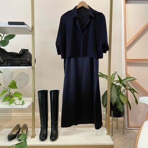 COS Elegant Navy Blue Women's Dress